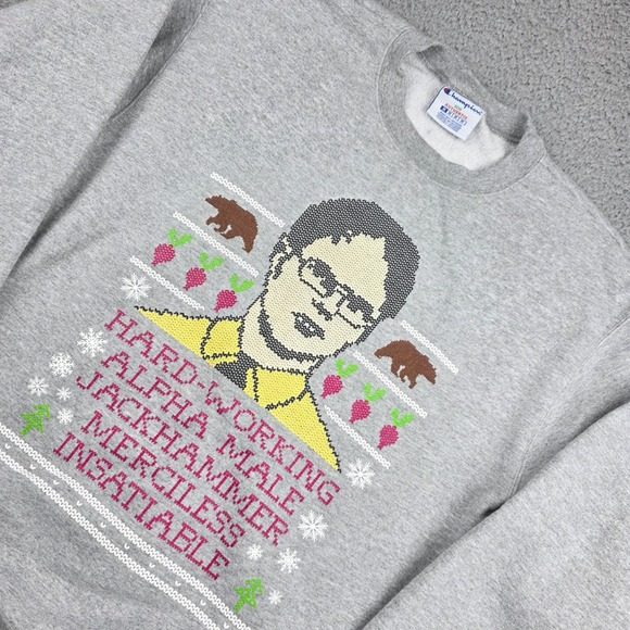 Champion Other - Champion The Office Dwight Schrute Sweatshirt Mens Medium Gray Barstool Sports